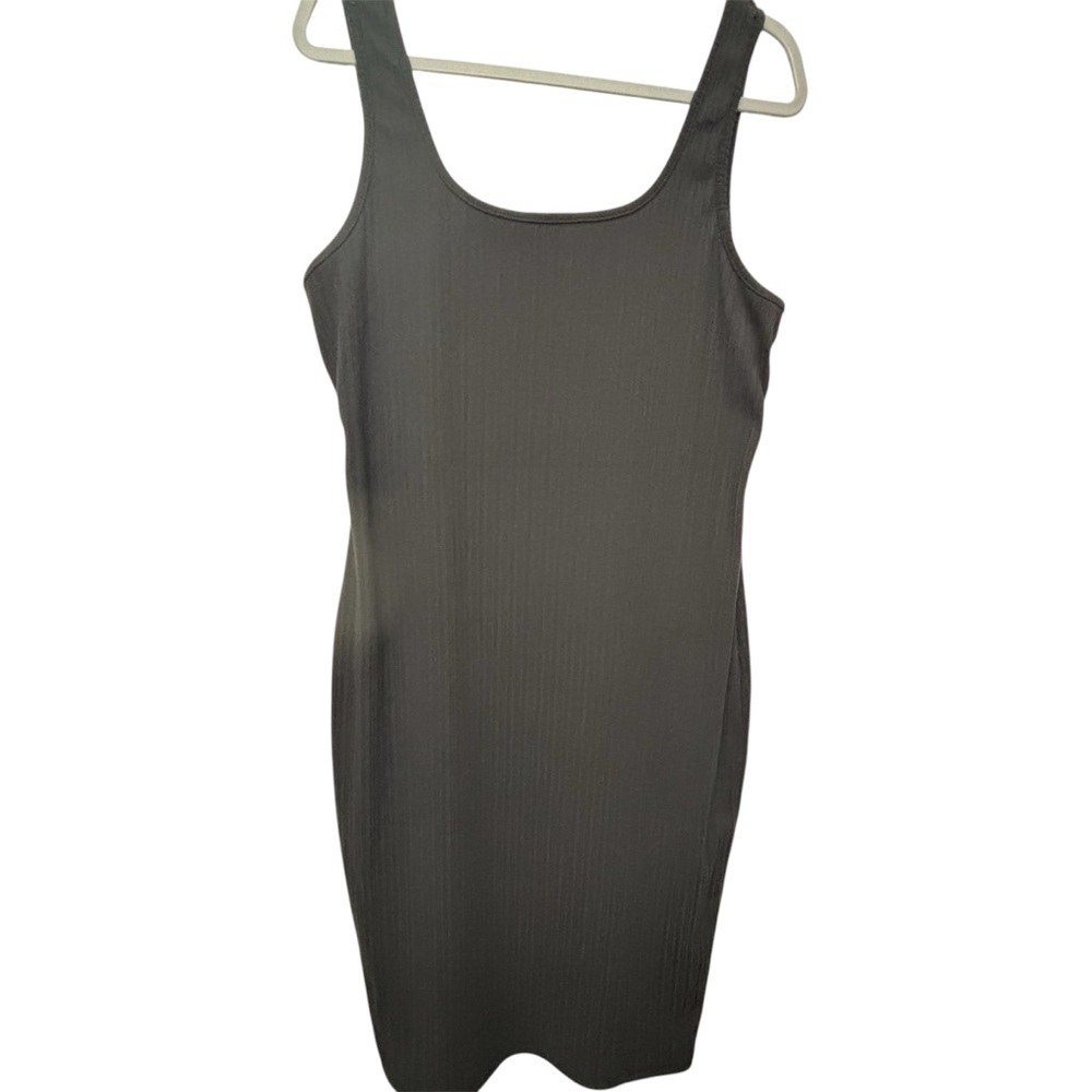 Dark Gray Rib-Knit Bodycon Stretch Dress 1X NWOT - Picture 2 of 9